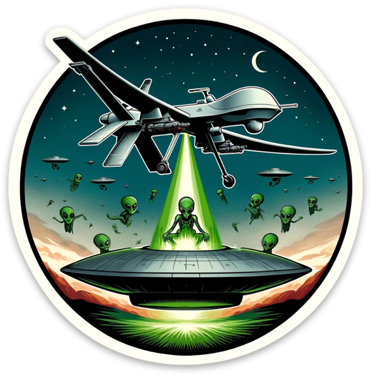 MQ-9 Alien Abduction (3”x3”)